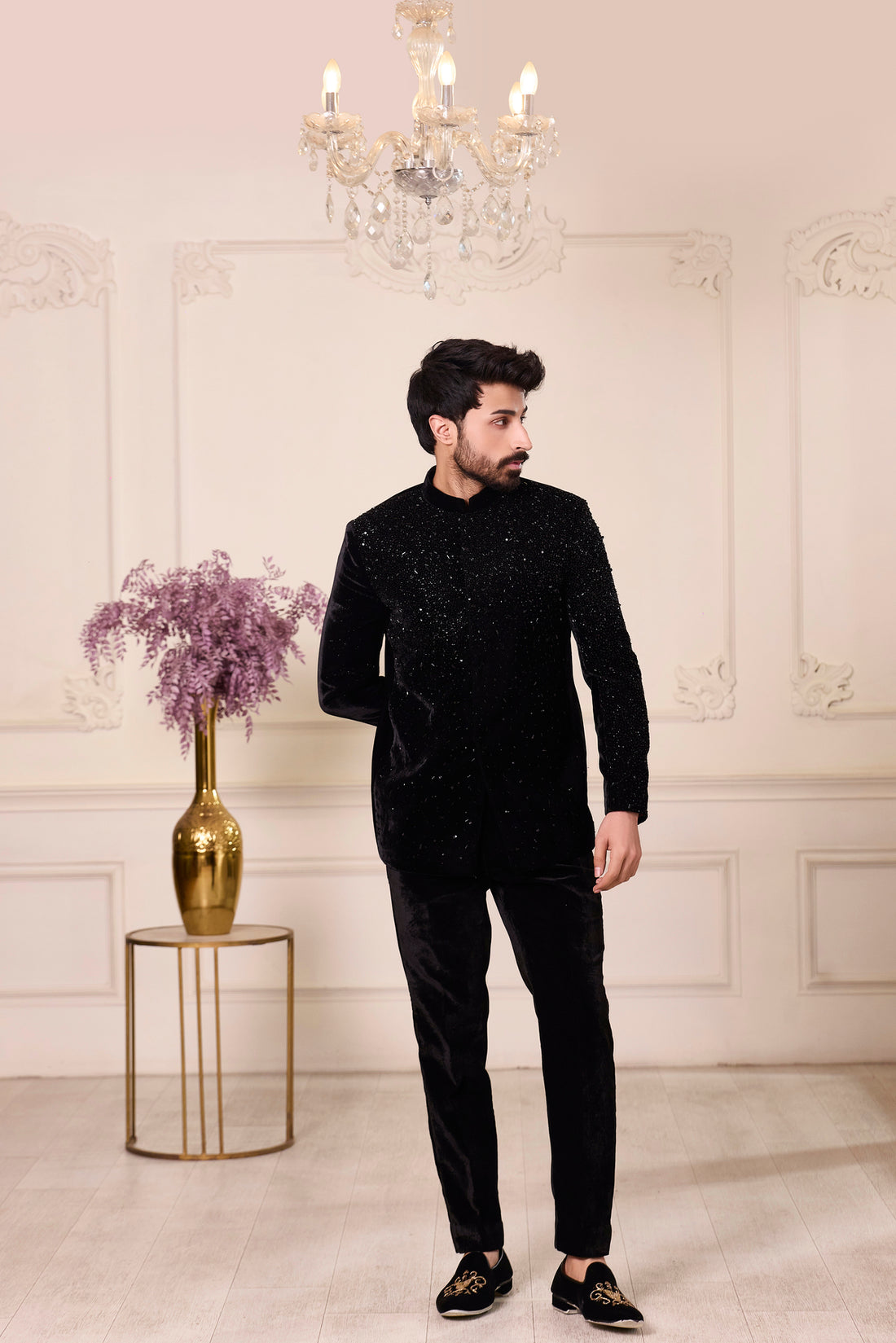 Shabnam Noir Bandhgala