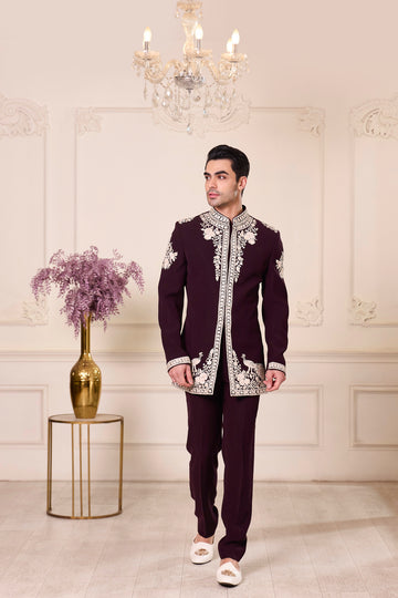 Mehraz Maroon Jodhpuri