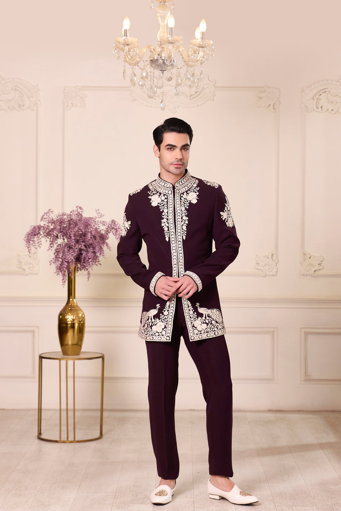 Mehraz Maroon Jodhpuri