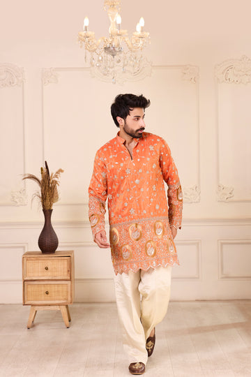Kesariya Mehfil Kurta Set