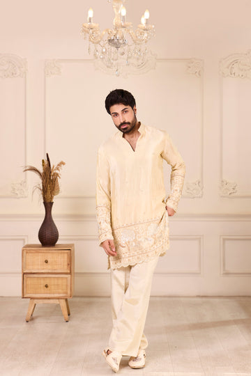 Zarqash Ivory Kurta Set
