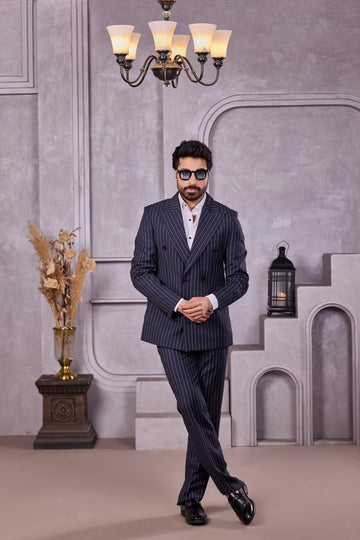 Imperial Navy Pinstripe Suit