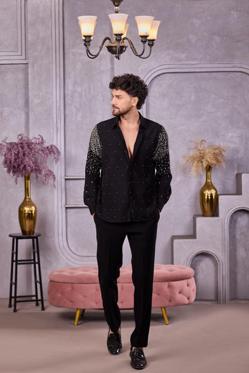 Black Diamond Studded Shirt