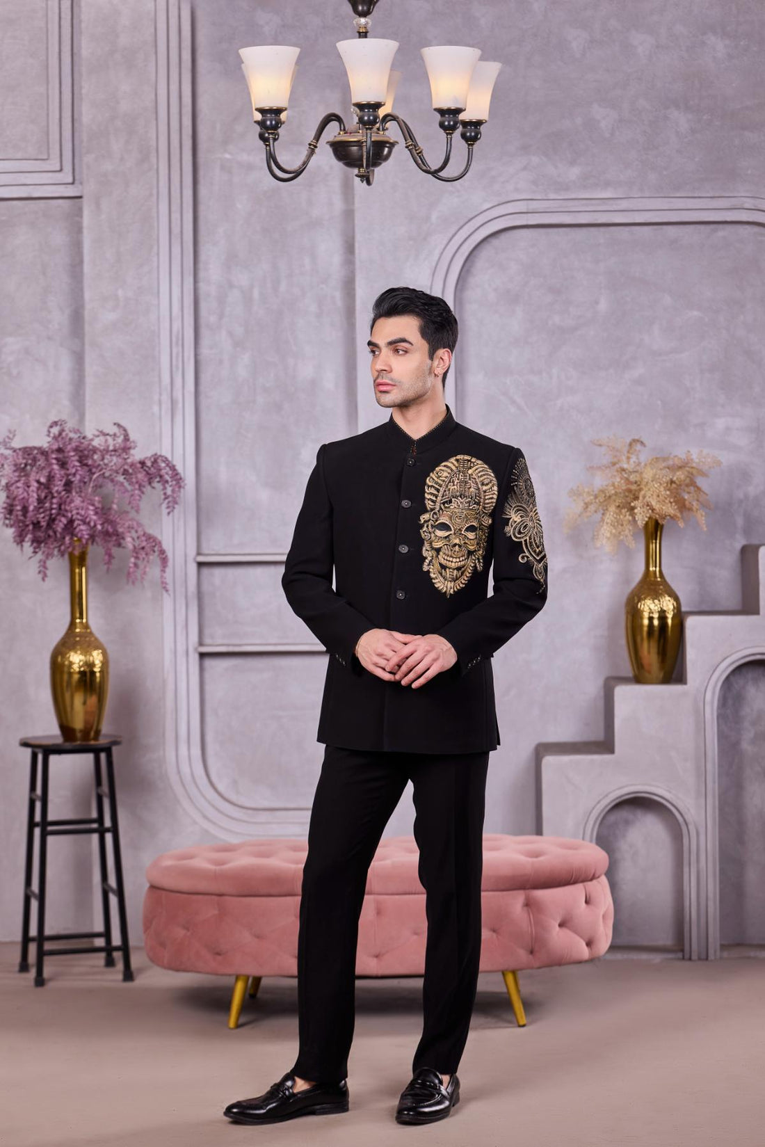 Hand printed Bandhgala