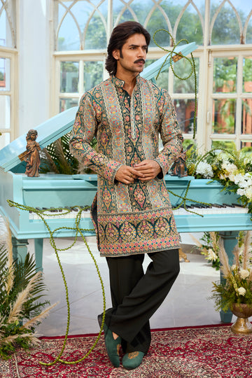 Ornate Panel Kurta Set