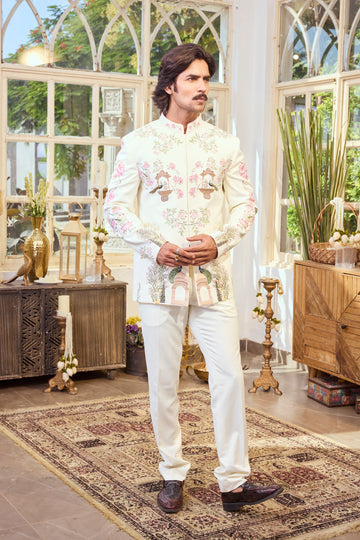 Designer Floral Bandhgala