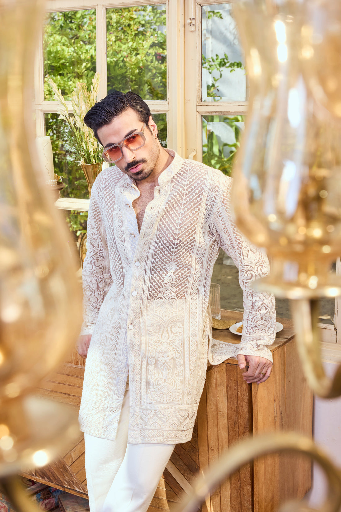 Ivory Embroidered Kurta Set